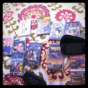 PSP with movies and games.